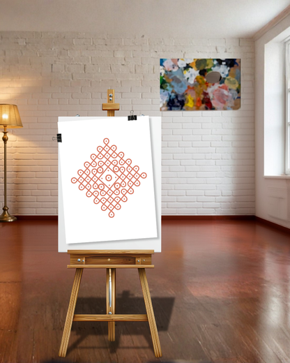 Kolam — Geometry of Welcome: Art Board Poster